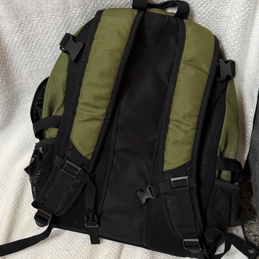 Olive Green Men's Backpack - Picture 3 of 4